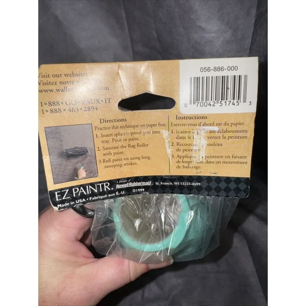 Designer Walls with Style Replacement Rag Roller Paint Applicator‎ Tool  NIP